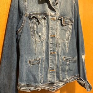 Lane Bryant Distressed Blue Jean Jacket